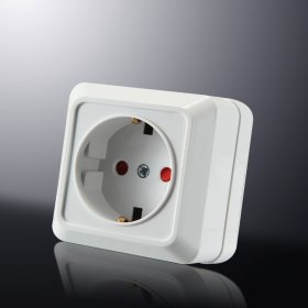 Kištukinis lizdas ORRO MZ-08, 1 vietos, paviršinis, su įž., kreminės sp., 16A 250 V, A550320014