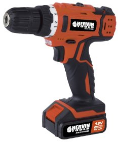 Akumuliatorinis gręžtuvas HERVIN TOOLS, 18V, Li-ion 2x800 mAh, 2 greičiai, 22Nm, AGL2-18V-SB2
