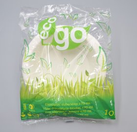 Vienkartiniai cukranendrių dubenėliai ECO GO 10, 470 ml, 10 vnt.