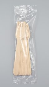 Vienkartinės šakutės ECO GO 10, medinės, 10 vnt.