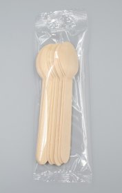 Vienkartiniai šaukštai ECO GO 10, mediniai, 10 vnt.