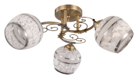 Pakabinamas šviestuvas BALTIK GAISMA K10016/3 Br, E27, 3 x 40 W, 400x400x150 mm