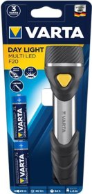 LED žibintuvėlis VARTA Day Light, LED žibintuvėlis VARTA DAY LIGHT, 40 lm, 29 m, 62 val., komplektacijoje 2 x AA Alkaline elementai, 16632101421
