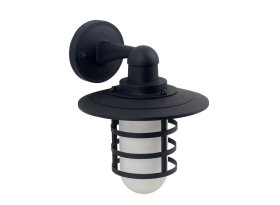 Lauko šviestuvas G.LUX Gh-632-Bl, 1 x E27, sieninis, IP44, juodos spalvos