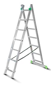 Kopėčios HERVIN EQUIPMENT, aliuminės, universalios, 2x9 pakopų, 2400-3960 mm, AC0209A