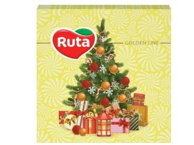 Kalėdinės servetėlės RUTA, 20 vnt., 2 sluoks., eglutė, 33 x 33 cm