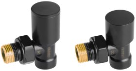 Termostatinis komplektas FERRO, 1/2", kampinis, juodas, ZGB31BL
