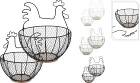 Krepšelis stalo serviravimui Gaidys, du skirtingi dydžiai 26 x 27 x 31 cm, ir 21 x 22 x 26 cm,  3 skirtingos sp.