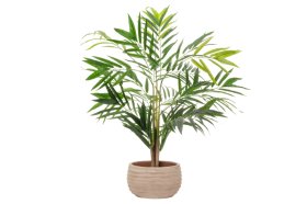 Keraminis lauko vazonas 4Living Terrano, smėlio sp., 28,5 x 28,5 x 17 cm.