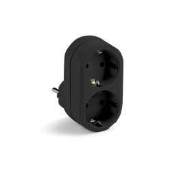 Šakotuvas FAMATEL 1332-N, 2 vietų su įžeminimu, juodos sp.