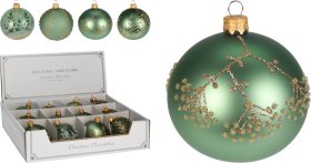 Eglutės žaisliukas, žalios sp., 4 skirtingi šakelių dizainai, 1 vnt., 60 mm