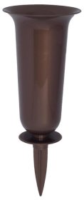 Plastikinė įsmeigiama kapų vaza, 13 x 32,7 cm., 1,2 l, grafito sp.