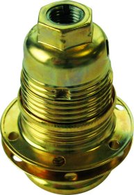 Lemputės lizdas ELECTRALINE, E27, 4A 250V, aukso sp., 70129 blister