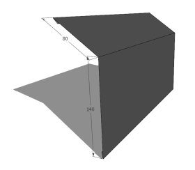 Laštakis MODERNO, matmenys 90 x 140 x 2000 mm, grafito spalva