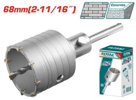 Mūro gręžimo karūna su kietmetaliu TOTAL, 68 mm, adapt. 110 mm, gražtas 8x110 mm, TAC430681