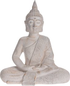 Sodo dekoracija Buda, smėlio sp., 41 x 23,5 x 49 cm.