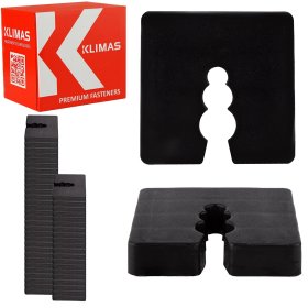 Išlyginimo kaladėlės, 50 x 50 x 10 mm, juodos sp., 50 vnt.