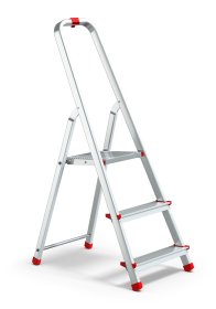 Kopėčios PROMOREX, aliuminės, buitinės, 3 pakopų, 1210 mm, HSL103A