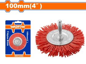 Nailoninis šepetys WADFOW, su koteliu, 100 mm, jungties diametras 6,35 mm (1/4''), WNY2402