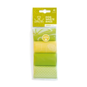 Maišeliai HIPPIE PET, šunų ekskrementams, citrinų kvapo, 4x15 vnt.