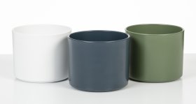 Kambarinis keraminis vazonas SCHEURICH Panna (631/27), baltos sp., skersmuo 27 cm.