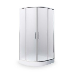 Dušo kabina ROTH Texas, 80 x 80 x 190cm, pusapvalė, žemas padėkl.12,5cm, stiklas 4mm, sifonas, kilmės šalis Čekija