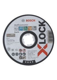 Universalus pjovimo diskas BOSCH X-Lock, 125 x 1 mm, betonui, keramikai, plienui, PVC, aliuminiui
