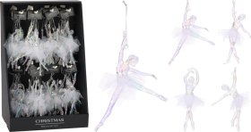 Kalėdinė dekoracija Balerina, pakabinama, 4 skirtingi dizainai, 10 x 15 cm