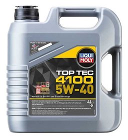 Variklinė alyva LIQUI MOLY Top Tec 4100 5W40, sintetinė, benzininiams ir dyzeliniams varikliams, 4L