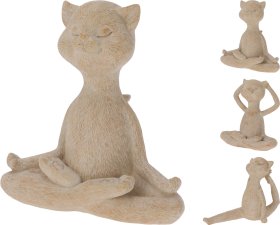 Sodo dekoracija KATĖ, užsiimanti joga, 3 skirtingi dizainai, 14 x 6,5 x 14 cm.