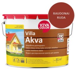Medinių fasadų dažai VIVACOLOR Villa Akv, 9 l, raudonai rudos 2669 sp.