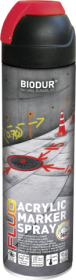 Aerozoliniai konstrukcijų žymėjimo dažai BIODUR, raudoni, 500ml