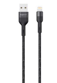 USB-iPhone laidas HAVIT M.Cube 728/6133, 1-1,2m, pinto audinio laidas