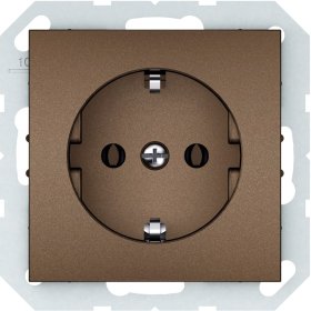 Kištukinis lizdas VILMA Qr1000 Rp16-002-02, 1 vietos, įleidžiamas, su įž., mocha sp.