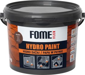 Hidroizoliaciniai dažai FOME FLEX Hydro Paint, RAL8017 ruda, 3kg.