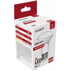 LED lemputė AVIDE, 8W (=60W), E27 R63, WW, 3000K, 220-240V, 806 lm, 25.000 val.