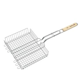 Kepimo grotelės BARBECOOK, medinė rankena, 31.5x25x5 cm