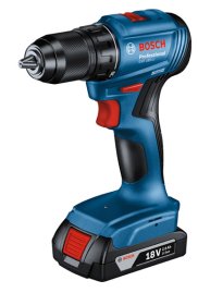 Akumuliatorinis suktuvas BOSCH Professional GSR, 18V-45, 2x3,0 Ah, sukimo momentas 21-45 Nm, 13 mm griebtuvas, lagaminas, 06019K3204