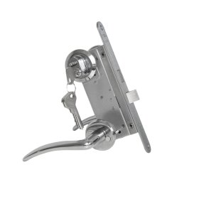 Spyna FESNER Dorma, 9+7mm, K7292, šarvo/lauko durims, skandinaviško tipo, su rankena, su suktuku iš vidaus, blizgus chromas