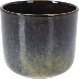 Kambarinis keraminis vazonas, išmatavima 14 x 14 x 12,5 cm.