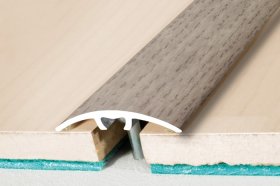 Aliumininė grindų juostelė HESORA H 64 D6, 3.2 x 180 cm, pilko ąžuolo spalvos, kilmės šalis ES