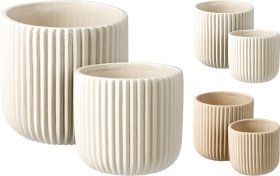 Kambarinis keraminis vazonas, 2 skirtingų sp., 14 x 14 x 14,5 cm.