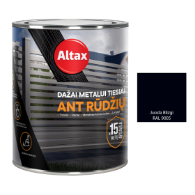 Dažai metalui ALTAX, juoda, blizgi, RAL 9005, 0,75 l