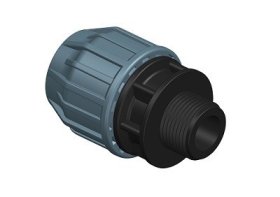 Movinis perėjimas PP ELYSEE PN10, išorinis sriegis, 25 x 3/4'', 400426