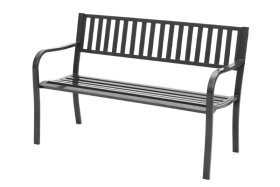 Lauko suolas 4LIVING, plienas, pilkos sp., maksimali apkrova iki 320 kg, 127 x 85 x 60 cm