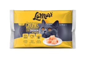 Konservuotas kačių ėdalas LA MURR, su paukštiena padaže, 4x100g