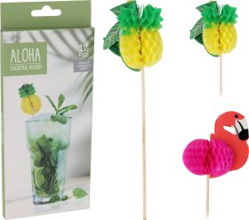 Smeigtukai kokteiliams, 12 vnt., 2 skirtingi dizainai