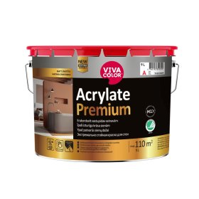 Vandeniniai vidaus dažai VIVACOLOR Acrylate Premium, 9 l, A bazė, matiniai, atsparūs drėgmei