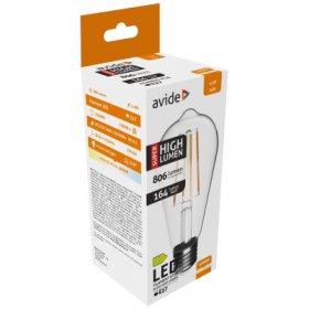 Filamentinė LED lemputė AVIDE, E27, ST58, 4.9W, NW, 4000K, 806 lm