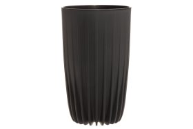 Plastikinis lauko vazonas 4Living Mira, antracito sp., 25 x 25 x 42 cm.